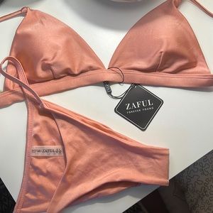 Zaful Pink Shimmery Bathing Suit - M - New with tags